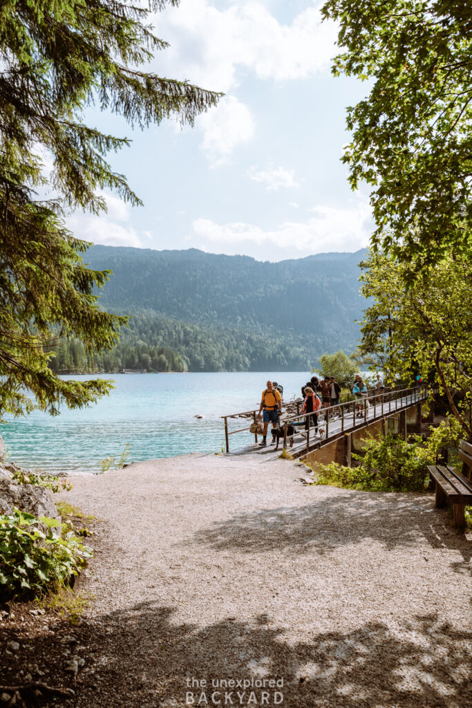 crystal clear water lake eibsee