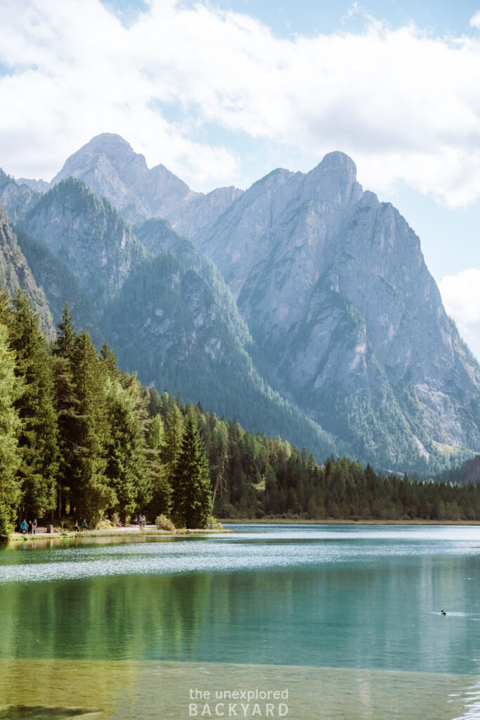 lago di dobbiaco dolomites