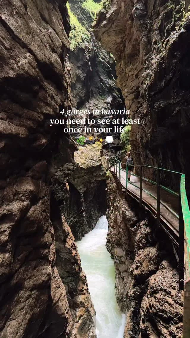 tap for the locations and how to visit 💫

save for future planning 😇

these are seriously some stunning spots, and while they all have an entrance fee, I definitely think it’s worth it for all of the work that goes into maintaining these paths 🌿

additionally, I highly recommend visiting all 4 of these because each one offers a really unique experience that makes you appreciate how special this earth is 🥺

4 incredible gorges in Bavaria ✨

📍höllentalklamm

⏳ open from end of May - end of October (open 24/7 during this time)

🧚🏼‍♀️ how to visit
park at hammersbach and walk 20 minutes until you reach the entrance. It costs 6 euros to enter

📍breitachklamm (allgäu)

⏳open in summer and winter with typical opening hours being 9-5 (may change)

🧚🏼‍♀️ how to visit
park at parkplatz breitachklamm just outside of Oberstdorf and follow the stream to the gorge, entrance costs 7€

📍wimbachklamm

⏳ open from mid April to October from 7am to 19 pm

🧚🏼‍♀️ how to visit 
park at “parkplatz wimbachbrücke” and follow the signs to wimbachklamm (it will take around 20 minutes), right before the entrance you will find a pay box to pay 2.5€ for the entrance (it only takes coins)

📍partnachklamm 

⏳open all year round (can close due to bad weather) 
June to September 8 am to 20 pm
October to May 8 am to 6 pm

🧚🏼‍♀️ how to visit
park by the Olympic ski slopes in garmisch-partenkirchen and walk 20 minutes to reach the entrance of partnachklamm. There will a pay box by the entrance - it costs 7.5€ to enter (it takes cash and card)

follow for more tips around my backyard (europe)🥰

#visitbavaria #wimbachklamm #partnachklamm #höllentalklamm #bavariagermany #allgäu #breitachklamm 

things to do in Bavaria • best of Bavaria • beautiful destinations in Bavaria • must see in Bavaria • gorges in Bavaria • best of nature in Germany • must see bavaria • Bavarian nature • Bavaria Germany • wimbachklamm • höllentalklamm • partnachklamm • garmisch partenkirchen national park • Berchtesgaden national park • breitachklamm • Oberstdorf allgäu