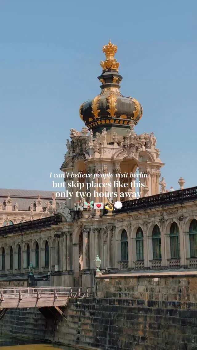 tap for the location and things to do💫

save for future planning 😇

location ✨
📍dresden, germany 

comment “LINK” for the full guide on things to do in Dresden (+ how to get here) 🧚🏼‍♀️

this is seriously one of the prettiest cities I have ever visited so please don’t miss it on your next trip to Berlin 💌

it’s actually small enough that you can explore it on a day trip but you could definitely stay here overnight and combine a visit to some other attractions nearby 🏰

nearby attractions to consider ✨
💭 schloss moritzburg
💭spreewald biosphere reserve 
💭 saxon switzerland national park
💭 rakotzbrücke 
💭 schloss wackerbarth

how to get to dresden ✨
🚗 by car: just over 2 hours from berlin 
🚂 train: it takes 2 hours with a direct train from berlin
🚌 bus: it takes roughly 2.5 hours with the flixbus 

12 things to do in dresden✨
📍zwinger castle
📍theaterplatz 
📍semperoper opera house
📍residenzschloss 
📍hofkirch 
📍furstenzug 
📍altmarkt 
📍frauenkirche
📍bruhls terrace 
📍grand garden
📍kunsthofpassage 
📍pfunds molkerei

follow for more tips around my backyard (europe)🥰

#dresdencity #dresden #visitdresden #dresdenneustadt 

dresden germany • visit dresden • dresden tourism • must see cities in germany • beautiful cities in germany • best of germany • day trips from Berlin • weekend trip from Berlin • things to do in dresden • dresden guide • dresden itinerary • dresden travel guide • dresden travel itinerary • dresden travel inspiration