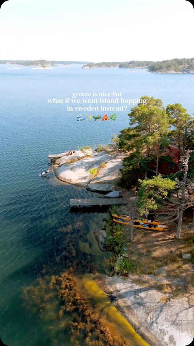 ad Tap for the location and trip details 💫

save for future planning 😇

did you know that in stockholm (sweden) you’ll find an archipelago with 30,000 islands to explore 😮‍💨

this makes it the ultimate getaway spot for nature lovers looking for a cooler climate and smaller crowds 🇸🇪

I recently explored the stockholm archipelago by doing a self-guided kayak tour with @thekayaktrail and it was nothing short of magical 🧚🏼‍♀️

@thekayaktrail is a truly all inclusive experience making it super easy to explore the beautiful Scandinavian nature 🌿

from including all gear necessary, food, and transport (some of these are add ons you can choose) all you have to do is show up and start exploring 🌞

best of all, each tour is tailored to your wishes based on the kind of holiday you want 🛶

we went on the 4 day self-guided tour and did the A to B route which was around 36km in total 😮‍💨

comment “LINK” for a link to the exact experience we had (as well as a cheeky discount code) 😍

the self-guided tours can be anywhere between 3-8 days and you can also choose a guided tour if you prefer 🌸

ps. if camping isn’t your thing, you can also choose the kayak and hotel tour! 🛌

if this sounds like your type of activity then send it to your travel buddies 👯‍♀️

make sure to use the discount code “theunexploredbackyard_kayaktour” for 20% off until the end of next summer! 🍃

follow for more tips around my backyard (europe) 🥰

#stockholmarchipelago #stockholmsweden #visitsweden #thekayaktrail #scandinaviansummer 

visit stockholm Sweden • things to do in stockholm Sweden • stockholm archipelago • nature near stockholm • stockholm island life • stockholm travel inspiration • stockholm kayak trip • Sweden kayak trip • the kayak trail • best things to do in Stockholm • kayaking in Sweden • kayak tour in Sweden • best nature near stockholm • stockholm archipelago travel guide • stockholm archipelago travel inspiration •