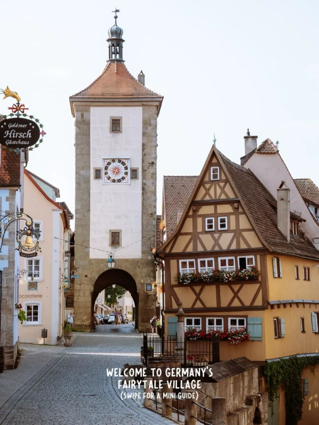 tap for the location and things to do 💫

save for future planning 😇

after visiting in both winter and summer, this village is at the top of my list when it comes to the most incredible fairytale villages in germany 🥹

in case you don’t believe me - it has won countless titles as germanys prettiest village and I think it’s pretty easy to see why 💌

location✨
📍rothenburg ob der tauber, bavaria 

disclaimer: this is a popular spot to visit so you probably won’t be alone while visiting, therefore I recommend arriving as early as possible to also get some time to explore without the crowds (but also to embrace the crowds as they are part of the atmosphere)🧚🏼‍♀️

comment “LINK” for my full guide for visiting 🌿

how to get here✨
🚊public transport: it takes 1 hour to get to rothenburg ob der tauber by public transportation from Nuremberg 

1️⃣ take the train from nuremberg central station to ansbach 

2️⃣ from here switch and take the train to steinach bei rothenburg ob der tauber 

3️⃣ lastly from here take the train to rothenburg ob der tauber 

while it may seem complicated I promise that it’s fine, you only have a few minutes to switch platforms between the trains but overall this was no problem since they are timed to fit visitors coming from nuremberg🌞

I recommend buying the train ticket in advance though for the full ride because you do not have time to buy new tickets on the stops 🤭

🚗 by car: I recommend parking at “P4 galgentor” as it’s located right by the old city and has a lot of spaces, a day ticket should cost around 7€

things to do in rothenburg ob der tauber✨
📍plönlein
📍walk along the old city wall
📍marktplatz 
📍st. jacobs church
📍city hall tower
📍burgtor 
📍castle garden
📍get lost exploring all the streets

follow for more tips around my backyard (europe)🥰

#rothenburgobdertauber #fairytalevillage #visitgermany #visitgermanyofficial #germanytourism #visitbavaria 

rothenburg ob der tauber • day trip to rothenburg ob der tauber • how to visit rothenburg ob der tauber • destinations germany • best of bavaria • beautiful villages in bavaria • must see places in Germany • things to do in rothenburg ob der tauber •
