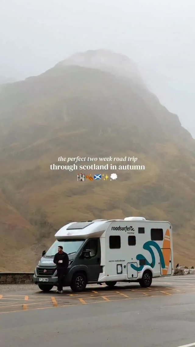ad Tap for the ultimate autumn Scotland road trip 🍂

save for future planning 😇

if there’s a country that was made for autumn, I think it’s Scotland 🏴󠁧󠁢󠁳󠁣󠁴󠁿 

below is how I would personally plan the perfect two week (roughly) roadtrip around Scotland trying to squeeze in as many diverse landscapes as possible 🍁

ps. the itinerary will include bases for each night and recommended activities in the area 💭

📍loch lomond (1 night)
🍃devils pulpit (en route) 
🍃luss
🍃ben a’an hike

📍oban (1 night) 
🍃kilchurn castle (en route)
🍃st. conans kirk (en route)
🍃oban town 

📍glencoe (2 nights) 
🍃 castle stalker (en route)
🍃coire gabhail hike
🍃loch achtriochtan
🍃three sisters viewpoint
🍃wee white house
🍃buachaille etive mór 

📍fort william (1-2 nights) 
🍃ben nevis hike
🍃steall waterfall
🍃glenfinnan viaduct

📍isle of skye (4 nights)
🍃eilean donan castle (en route)
🍃plockton (en route) 
🍃sgùrr na strì hike
🍃sligachan bridge
🍃fairy pools
🍃old man of storr 
🍃neist point 
🍃talisker bay 
🍃sligachan waterfalls
🍃portree
🍃quiraing 
🍃brothers point 
🍃fairy glen
🍃dunvegan castle 
🍃mealtfalls 

📍ullapool (2 nights)
mostly hiking region, skip if weather is unsuitable 
🍃an teallach hike
🍃suilven hike
🍃stac pollaidh hike 
🍃achmelvich bay 

📍inverness (1 night)
🍃loch ness
🍃urquhart castle
🍃dunrobin castle 
🍃farm ness

📍aberdeenshire (1 night)
🍃gardenstown
🍃crovie
🍃bow fiddle rock
🍃craigievar castle
🍃dunnotar castle 

📍edinburgh (2 nights)
🍃vennel stairs 
🍃edinburgh castle 
🍃ross fountain
🍃scott monument 
🍃victoria street
🍃arthur’s seat 
🍃carlton hill
🍃circus lane 
🍃dean village 

to get around I highly recommend renting a @roadsurfer van (they have lots of different options) for full flexibility 🚐

we had the cozy cottage which was on the bigger side, but made vanlife feel so comfortable and luxurious with a full fridge, stove, and bathroom on the road 🍝

they operate all around europe so if you’re looking into a vanlife adventure make sure to use the code “THEUNEXPLOREDBACKYARD10” for 10% off until 02.11.2025 💸

follow for more tips around my backyard (europe) 🥰

#roadsurfer #scotland #scottishhighlands