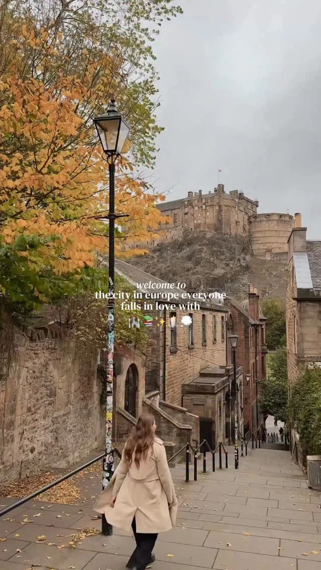 tap for the ultimate edinburgh guide 🏴󠁧󠁢󠁳󠁣󠁴󠁿✨

save for future planning 😇

Edinburgh is one of those cities that everyone who visits falls in love with and wants to go back to 🥹

with the incredible architecture, moody weather, cute cafes, and friendly locals, it’s not hard to see why it’s such a beloved capital 🏰

if you haven’t been yet, then below is the ultimate guide for visiting Edinburgh 📸

I promise you that this is going to be one of your favorite cities in Europe ✨

⏳how long to visit for
2-3 days are ideal for exploring the city and some of its lesser known gems but 4-7 days will give you time to explore more of the Scottish scenery beyond the city 

🛌 where to stay
if you’re looking for luxurious stays that fit the vibes of Edinburgh then the Witchery or Prestonfield House are the top choices! 

📸 places to see 
📍victoria street
📍scott monument 
📍circus lane 
📍dean village
📍the vennel stairs 
📍edinburgh castle 
📍grassmarket 
📍w bow
📍victoria terrace 
📍new college
📍the writer’s museum
📍advocates close 
📍cockburn street
📍royal mile 
📍ross fountain
📍princes street gardens
📍candlemaker row
📍bakehouse close
📍toolbooth tavern
📍palace of hollyroodhouse

🌅 best sunset spots/ viewpoints
📍calton hill
📍arthur’s seat
📍waterstones princes street
📍starbucks princes street (yes I know but gorgeous view of edinburgh castle) 

☕️ food and drinks
📍the milkman
📍cold town house
📍mary’s milk bar
📍edinburgh larder
📍the pantry 
📍lannan bakery

📚 extras:
📍whiskey tasting (the devil’s advocate) 
📍gin tasting (edinburgh gin)
📍highland cows sighting (swanston farm)
📍afternoon tea at Prestonfield House (expensive but amazing experience - also have highland cows on premise!) 
📍armchair books
📍harry potter tours
📍butterscotch beer from the elephant house

follow for more tips around my backyard (europe) 🥰

#edinburghcity #edinburghscotland #edinburghcastle #edinburgh 

weekend in edinburgh • visit Edinburgh • edinburgh scotland • edinburgh travel guide • edinburgh travel itinerary • things to do in edinburgh • must see places in edinburgh • best things to do in edinburgh • edinburgh in autumn • edinburgh travel •