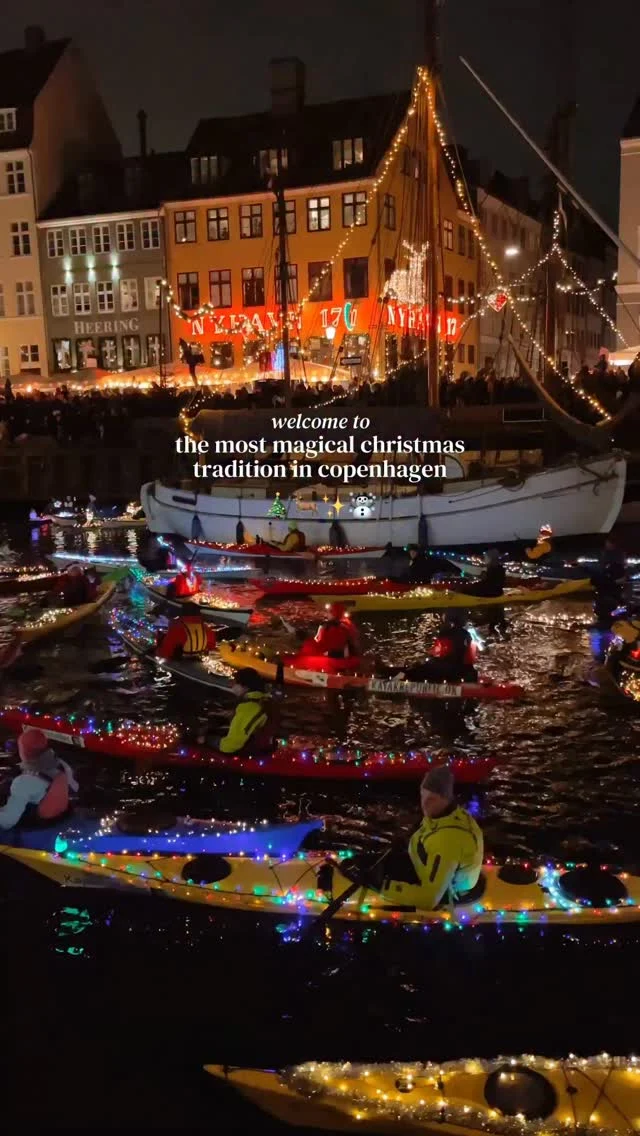 tap for the location and how to visit 💫

save for future planning 😇

if there’s one christmas tradition that you need to see in Denmark then this is it! 🎄

every year on December 13th, on the day of Santa Lucia, which is primarily celebrated in the nordics, the canals of copenhagen light up with over 500 decorated kayaks ✨

a tradition which started in 2006 has become one of the most festive and fun evenings in December 🧚🏼‍♀️

kayakers decorate their kayaks with lots of lights, some dress up, and they all sing traditional Santa Lucia songs while kayaking through the canals of copenhagen, spreading light and festive cheer 🧑🏼‍🎄

if you’re in copenhagen then this is a tradition you do not want to miss! 🥹

ps. this incredible initiative has also spread to other cities in copenhagen, with Aarhus holding a similar kayak parade 💌

where and when ✨
while the kayakers start getting ready from the morning of December 13th, the depart the kayak bar at 17 making several singing stops throughout Copenhagen 🕯️

there will be official stops in the following places:
📍nyhavn (17:15)
📍BLOX (17:30)
📍gammel strand / højbro plads (18:10)
📍kayak bar (18:45) 

you can stop by any of these spots to witness the parade, but I highly recommend waiting across from nyhavn 📸

while it’s the busiest spot, it’s also in my opinion the most festive, enjoying the parade with a view of the colorful building and christmas lights all around 🧚🏼‍♀️

in general it will get very busy, so to get a good spot at any of these spots it’s recommended to arrive around an hour beforehand 😌

follow for more tips around my backyard (europe) 🥰

#visitcopenhagen #copenhagentravel #copenhagenlife #christmasseason 

visit copenhagen • Copenhagen Denmark • best things to do in copenhagen • must see places in Copenhagen • christmas in copenhagen • Santa Lucia Copenhagen • festive things to do in copenhagen • christmas activities in copenhagen • christmas spots copenhagen •