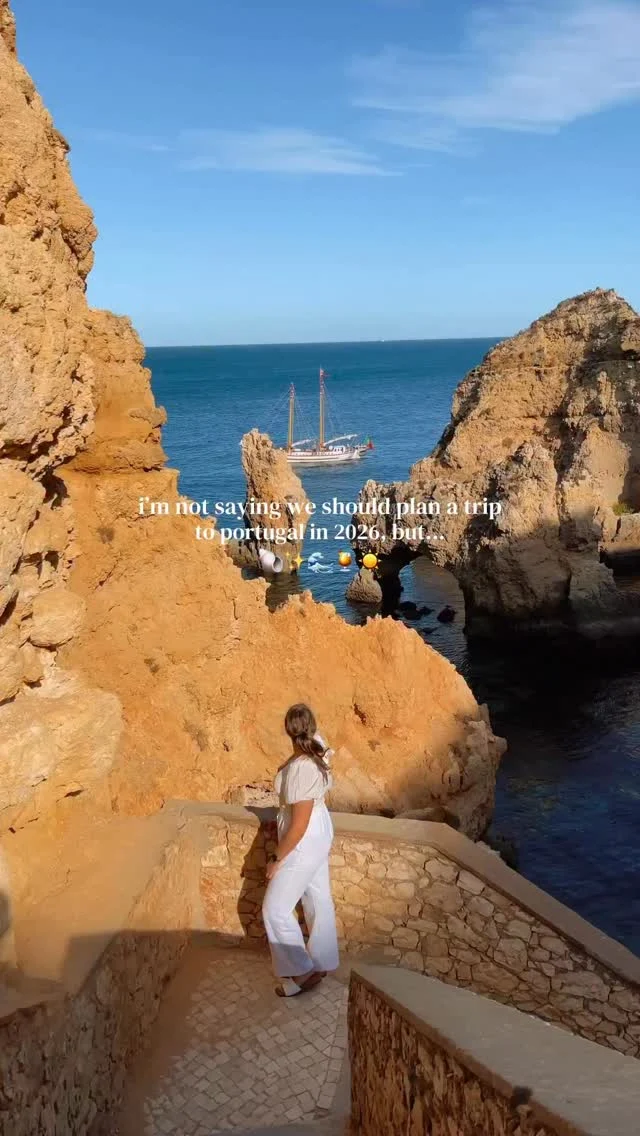 tap for the ultimate travel guide 💫

save for future planning 😇

the algarve coast is an absolute gem of a region filled with so much natural beauty and culture 📸

below is everything you need to know about planning a trip to the algarve 🌞

✈️ getting here: fly in to faro for easy access

🚗 transportation: the public transportation in the region is limited so I recommend renting a car

🏡 base: lagos makes for a great base, but also consider other nearby towns (we stayed in alvor and loved it!)

🏝️ best beaches:
📍praia de dona ana 
📍praia do camilo 
📍praia dos três irmãos
📍praia da prainha 
📍praia da marinha
📍praia de carvoeiro

🐚 best towns:
📍lagos 
📍alvor 
📍carvoeiro
📍ferragudo
📍albufeira 
📍sagres

⛵️must-do activities:
📍kayaking (recommend booking at tour for this)
📍paddle boarding 
📍boat trip 
📍hike the seven hanging valleys trail

📸 extra places to see:
📍ponta da piedade
📍cerâmica paraíso 
📍sunset at farol do cabo de são vicente
📍benagil cave
📍boneca’s cave
📍algar seco

ps. since the coast is facing the Atlantic Ocean the water is cold but SO refreshing 🌊

follow for more tips around my backyard (europe)🥰

#algarve #algarvecoast #algarveportugal🇵🇹 #visitportugal #visitalgarve 

visit the algarve coast • algarve coast Portugal • best of the algarve coast • European summer inspiration • euro summer destination • visit Portugal • algarve coast travel guide • things to do in the algarve coast • must see algarve coast •