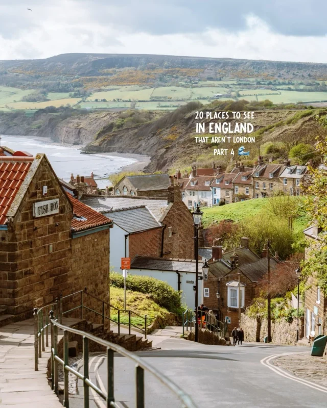PART 4: 20 places to see in england that aren’t london 💫

save for future planning 😇

the fourth part of the series is all about one of my favorite coastal villages in england 🌾

welcome to ✨
📍robin hood’s bay 

as if the name is not enough to convince you of its magic, then I hope these photos do it justice 🧚🏼‍♀️

✨ how to get here ✨

🚗 while you can visit by car and park just outside the old town I have also added public transportation directions as it’s super easy to visit as a day trip from York! 💭

🚂 take the train from York to Scarsborough (50 minutes) 

🚌 from the train station hop on the X93 or X94 coaster towards whitby, getting off at robin hood’s bay (around 40 minutes)

✨ pro tip ✨

the village was super quiet when I visited (outside of peak season) but I’ve heard it can get busy 😌

since it’s quite small, I highly recommend coming early to explore without the crowds and choosing a weekday for a quieter experience ☀️

✨ what to do at robin hood’s bay ✨

honestly the village is small enough to explore all of the picturesque streets getting lost among them 😌

however here are a couple extra suggestions that you shouldn’t miss while here! 🌿

📍the cove cafe 
📍view from top of main road
📍view from king street 
📍cleveland way to the beach
📍hike up to the viewpoint along cleveland way from the beach lookout spot 

✨ how long to spend here ✨

you can easily explore the village in around 2 hours, but I recommend making a day trip out of it, as you can relax at the beach or hike along the coastline 🍃

(or even turn it into a weekend trip and explore other spots along the coast - my picks are whitby and staithes) 📸

follow for more tips around my backyard (europe)🥰

#robinhoodsbay #yorkshirecoast #yorkshirecoastline #visityorkshire #yorkshireday 

Robin Hood’s bay • day trips from York • Yorkshire coast • best of the Yorkshire coast • what to do in Yorkshire coast • villages on Yorkshire coast • must see places Yorkshire coast • day trip to Robin Hood’s bay • Robin Hood’s bay guide • Robin Hood’s bay itinerary • Yorkshire coast guide •