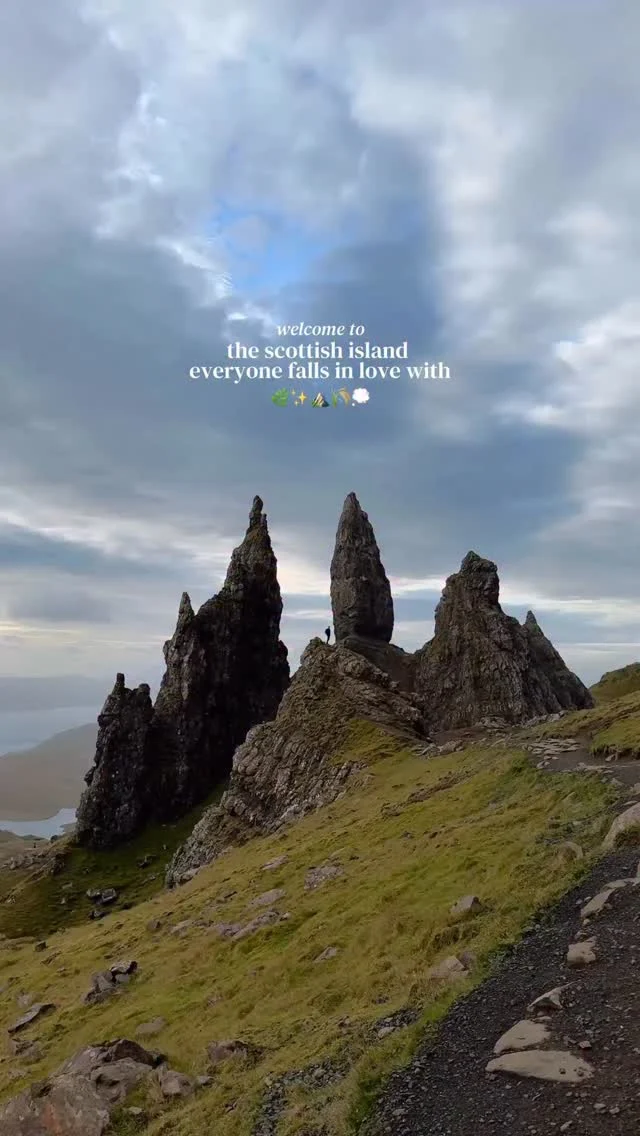 tap for the location and places to see 💫

save for future planning 😇

welcome to ✨
📍isle of skye, scotland 

prior to visiting this island I had such high expectations, and even though the weather made it so we couldn’t visit half of the places we planned to, I still fell in love with this beautiful place immediately 🧚🏼‍♀️

below is a mini guide to visiting the isle of skye to help you plan a trip 🌿

a few things to note beforehand - this is a popular island with insane nature so make sure to always stay on the trails, respect the nature and locals, and leave places cleaner than you found them 💭

extra note - many of the roads here are single lane with passing places so make sure to be prepared for that and potentially rent a smaller car 😌

there is truly SO much to see on this incredible island so this guide won’t even be able to cover it all but I would recommend at least a week here to really immerse yourself 💌

also the weather here is very unpredictable so this helps give you some buffer and slow down on the stormy days ☔️

where to base yourself ✨

Portree and Sligachan are great middle spots to base yourself in! 🏡

Portree is the largest town on the island with lots of cafes restaurants and cozy shops ☕️

for camping sites (caravan or tent) I recommend camping skye (broadford), sligachan campsite, and portree campsite ⛺️ 

ps. on your way to the isle of skye make sure to stop by eileen donan castle and plockton! 📸

⛰️ hikes 
🍃sgùrr na strì hike
🍃old man of storr
🍃quiraing 
🍃brothers point
🍃neist point
🍃fairy glen
🍃rubha hunish 
🍃eas mòr waterfall 

(for more intense hikes check out the cuillin mountain range but make sure you are well equipped and experienced!) 
📸 viewpoints and other activities 
🍃sligachan bridge
🍃fairy pools
🍃talisker bay 
🍃sligachan waterfalls
🍃portree
🍃dunvegan castle 
🍃mealtfalls 
🍃lealt falls
🍃coral beach 
🍃rha waterfalls 
🍃brides veil falls
🍃eas a’ bhradain 

follow for more tips around my backyard (europe) 🥰

#isleofskye #isleofskyescotland #skyeisland #visitscotland 

isle of skye scotland • visit the isle of Skye • things to do on the isle of Skye • isle of Skye travel guide •