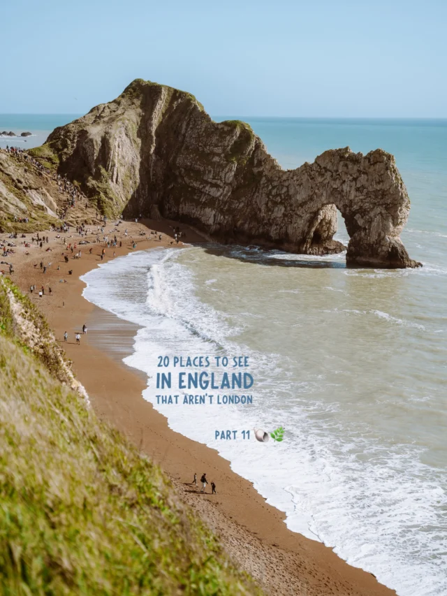 PART 11: 20 places to see in england that aren’t london 💫

save for future planning 😇

can you believe that this is england?! 🥹

welcome to ✨
📍the jurassic coast

the jurassic coast has truly blown me away and has to be one of the highlights from my trip to the UK 🦋

✨ how to get here ✨
🚗 by car: drive from london or any other starting location and head to the durdle door car park - keep in mind that it gets busy during the day so try to arrive early to secure a parking spot🙈 

🚌 by public transportation: take the train from london waterloo to wool station (2 hours and 30 minutes journey)

get off at wool and take the X54 Jurassic Coaster or bus number 31 to durdle door which will take you 30 minutes (the X54 bus operates on weekdays only and bus 31 operates on weekends only)🏝️

✨ things to do in the jurassic coast ✨

while at durdle door make sure to explore the whole area - below are a few must see spots along the coast 💫
📍man o’war beach
📍scratchy bottom
📍bat’s head
📍butter rock
📍dungy head 
📍stair hole
📍lulworth cave

I recommend starting at durdle door and exploring the first spots on the list first, then it’s a 30 minute walk to lulworth cave, make sure to plan a full day here so you can enjoy the views without any stress 🧚🏼‍♀️

ps. for any project hail mary fans you may recognize durdle door from the final eridian scenes 🌿

follow for more tips around my backyard (europe)🥰

#durdledoor #durdledoorbeach #durdledoordorset #jurassiccoast #jurassiccoastline 

Jurassic coast • visit south of england • best beach in england • durdle door england • durdle door Dorset • must see beaches in england • best of england • best coastline in england • lulworth cove • durdle door •