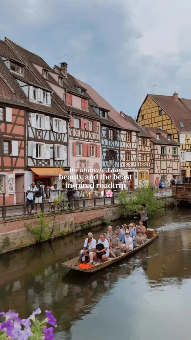 tap for the ultimate long weekend beauty and the beast inspired roadtrip 💫

save for future planning 😇

welcome to the stunning alsace region in france 🇫🇷 

it is said that the inspiration for the provincial town from beauty and the beast comes from the alsace region and all of its colorful medieval villages (at least the animated version) 🏰

so below is the perfect long weekend road trip in alsace including all of the prettiest villages that look like they could be the set of beauty and the beast 🌸📸

🚗 ps. this itinerary can be done completely car free!

✨ how to get here ✨
🚂 I recommend basing yourself in strasbourg and getting to the city by train from paris or various german cities like stuttgart or frankfurt am main 

✨ day 1 ✨
🧚🏼‍♀️ take the train from strasbourg to colmar to explore arguably one of the prettiest cities in alsace

spots you shouldn’t miss 💌
📍little venice 
📍quai de la poissonnerie 
📍place de l’ancienne douane 
📍grand rue 
📍koifhus 
📍st. martin church

📸 in the afternoon take the bus to eguisheim (takes around 15 minutes) and explore the historical village center for a few hours 

✨ day 2 ✨

🚴🏼‍♀️ for the ultimate alsace village tour experience I recommend tending an e-bike from vélodocteurs and ride through the vineyards on rute de vin exploring the villages are your own pace 

💌 pro tip: the route between the villages can be very hilly so an e-bike is highly recommended (best to reserve in advance via email)

🌿 villages to explore by bike 
📍kientzheim
📍kayserberg 
📍riquewihr 
📍hunawihr
📍ribeauvillé

✨ day 3 ✨

🏰 spend the day exploring the beautiful city of strasbourg - below are a few spots you shouldn’t miss 

📍notre dame de strasbourg 
📍petite-france 
📍place gutenberg
📍rue de tonneliers 
📍rue des serruriers
📍place saint-thomas 
📍quai des bateliers 

follow for more tips around my backyard (europe) 🥰

#strasbourg #alsace #alsacefrance #beautyandthebeast #alsacewineroute 

weekend in alsace • beauty and the beast villages France • alsace France • wine route alsace • beauty and the beas
