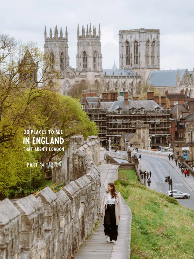 PART 14: 20 places to see in england that aren’t london 💫

save for future planning 😇

welcome to one of the prettiest cities in england, filled with history and charm 🏰🧚🏼‍♀️

location ✨
📍york 

you can get here in just under two hours from london which technically means you can visit as a day trip! 🚂

however, I would highly recommend visiting for a weekend trip to get a better feel for the city, and to combine your visit with spots like knaresborough or the yorkshire coast (more info in previous series posts) 🌊

✨ how to get to york ✨

🚂 take the LNER train from london kings cross toward edinburgh getting off at york 

✨ best things to do in york ✨
🪄 visit the shambles
🛍️ make sure to check out ghost merchants and the shop that must not be named while here
🏰 walk the city walls (specifically the area after memorial gardens) 
⛪️ check out york minster 
🌿 see st. mary’s abbey 
🍰 eat the best scones at parlormade scone house
📚 explore rare books at minster gate bookshop
📸 explore the pretty streets of york (my favorites are listed below)

📍low petergate
📍museum street
📍minster gates
📍college street
📍stonegate 
📍whip-ma-whop-ma-gate (shortest street in york and a fun name)

don’t forget to wander around the alleyways and random streets to explore this magical city even more 🧚🏼‍♀️

follow for more tips around my backyard (europe) 🥰

#visityork #yorkengland #visitengland #yorkshire

things to do in York • York travel guide • York travel inspiration