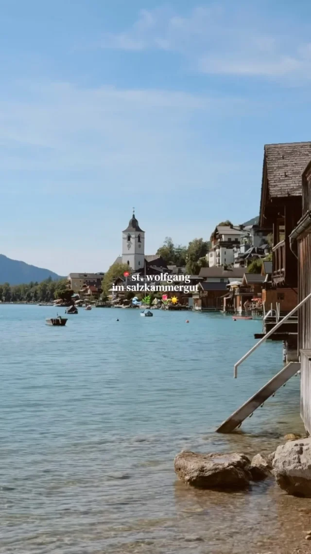 tap for the location and how to visit 💫

save for future planning 😇

hallstatt is absolutely stunning however it can get incredibly busy and to ease the overtourism in that tiny village, I highly recommend finding other places that are just as beautiful to explore 🧚🏼‍♀️

one such village that even gave me similar vibes to hallstatt (minus the crowds) was this one in salzkammergut 💌

welcome to ✨
📍st. wolfgang im salzkammergut 

I’ve been here twice now and have completely fallen in love with this spot and wolfgangsee in general 🌿

it’s honestly one of my favorite places in austria and makes for the perfect lake day 🌊☀️

ps. there is so much to do here (especially since I recommend taking it slow to simply enjoy the views) that I highly recommend staying at least one night here ✨💌

✨ how to get here ✨

🚗 by car: drive 1 hour from salzburg and park at “parkplatz 1 st. wolfgang” - it’s a little walk from the center but there’s lots of space and cheap 

🚌 take bus 150 from salzburg getting off at strobl then switch to bus 546 to st. wolfgang 

✨ things to do in st. wolfgang ✨

📸 walk around all the small streets here 
🌊 go swimming at the free public beach! (“öffentlicher badeplatz st. wolfgang) 
🌿 walk along the doktor-franz-xaver-rais-promenade
⛰️ hike up to schafberg or take the cogtrain (difficult hike so check out the trail beforehand) - this is one of the best viewpoints in all of Austria! (in my opinion ✨)
🍝 eat lunch at seeresraurant im weissen rössl (great food and even better views!)
🛶 rent a boat at weissen rössl to explore the lake

follow for more tips around my backyard (europe) 🥰

#visitaustria #salzkammergut_austria #salzkammergut #visitsalzkammergut #wolfgangsee
