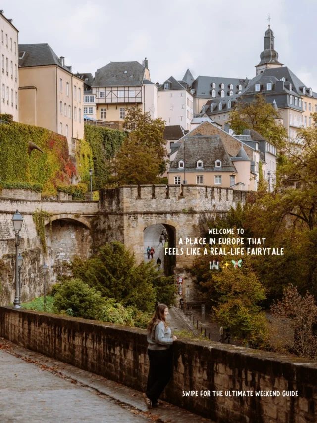 ad Tap for the perfect weekend guide 💫 

save for future planning 😇

welcome to one of the most underrated countries in europe 💌

location ✨
📍luxembourg 

@visit_luxembourg is the 7th smallest country in europe and absolutely filled with stunning nature, and 100+ castles and ruins 🏰

its compact size and free transportation (!!) makes it super easy to explore several regions and diverse landscapes even on a short weekend trip 📸

for the perfect (and quiet!) weekend getaway make sure to visit in the shoulder seasons 🍂

how to spend a magical long weekend in luxembourg✨🧚🏼‍♀️

🛌 stay at: @mamashelterluxembourg 

✨ DAY 1 ✨
📸 spend your day exploring luxembourg city (below is a list of my favorite spots here)
📍grund
📍chemin de la corniche 
📍pont du grund
📍casemates du bock
📍palais grand-ducal 
📍cathédrale notre-dame 
📍place guillaume II
📍rue du rost
📍pfaffenthal panoramic elevator
📍pont du stierchen
🥗 eat lunch at @beet_luxembourg a delicious vegan restaurant 
🥙 for dinner head to @chiche.luxembourg a delicious lebanese kitchen with a beautiful mission!

✨ DAY 2 ✨
🏰 head to the beautiful larochette castle and village 
📸 ps. walk up to verluerekascht for a beautiful view of the castle 
🍂 go hiking in @visitmullerthal ! I did the C2 trail and it’s the perfect easy trail for any adventure lovers - you get to walk through a variety of narrow rock passages 
📸 make your way to echternach (oldest city in the country!)
🍝 eat lunch at @aaleechternoach 
🍷 make your way to schengen enjoying views of the mosel river and rolling vineyards
🎫  explore the schengen museum to learn more about the historic schengen agreement
🍔 end your day with dinner at @reedrestaurant 

✨ DAY 3 ✨
🍁 head to the stunning french gardens at ansembourg castle 
🏰 continue to koerich castle ruins to see a typical lowland castle ruin 
🍕 stop at @fabrikmersch for a pizza break
🍂 then finish your trip with a magical walk to hunnebour 

follow for more tips around my backyard (europe) 🥰

#visitluxembourg #LuxembourgPass